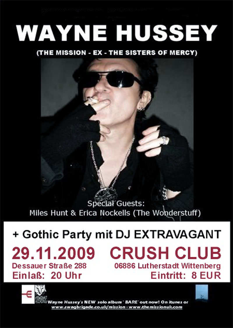 Flyer 29.11.2009 Crush Club in Wittenberg